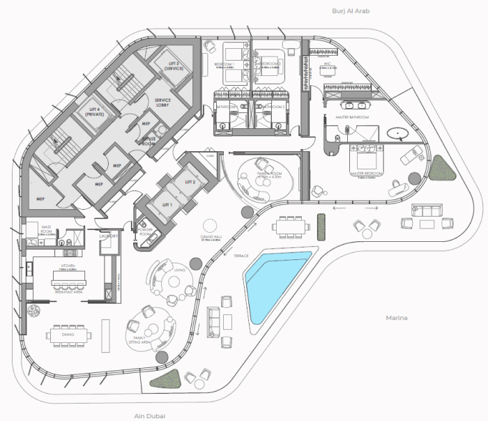 3 bedroom residence